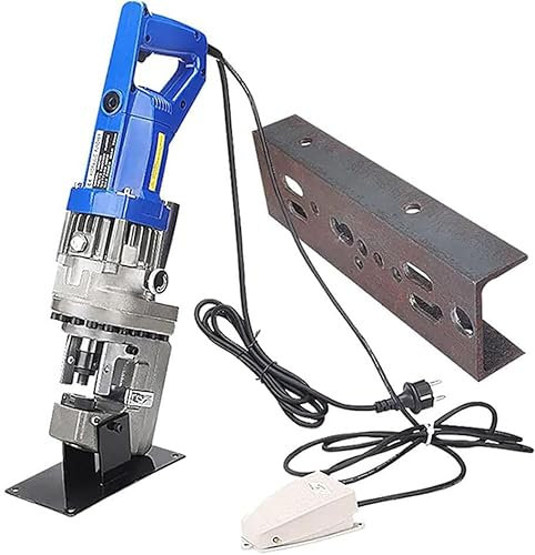 Punzonadora HidráUlica Perforadora hidráulica eléctrica, perforadora de metal para placas de acero, placas de hierro, placas de aluminio, máquina de perforación de Φ6,5-20,5 mm, perforadora