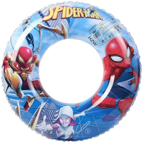 Oirigaga Schwimmring Kinder, Aufblasbarer Kleine Schwimmreifen für 3-6 Jahre Kleinkind, Cartoon Spidey Swimming Ring, Bunte Floating Wasserreifen, Pool Wasserring Spielzeug für Jungen und Mädchen