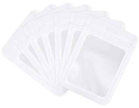 Pack de collations dans des sacs 100 pièces de sacs à fermeture éclair mats, emballages cosmétiques, sacs cadeaux auto-obturants(7.5x12cm)