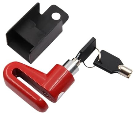 Bloqueo Disco Freno Carretera Montaña Acero Bloqueo Rueda Freno Rotor Disco Bloqueo Seguridad Para Motocicleta Scooter Bicicleta Candado Candado(RED)