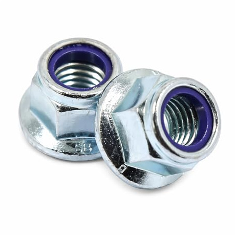 Nuts About Bolts M10 x 1.5 A2 Stainless Serrated Flanged Nyloc Nuts - Self-Locking Nylon Insert, Vibration-Resistant for Automotive, Machinery & High-Torque Applications - Pack of 10