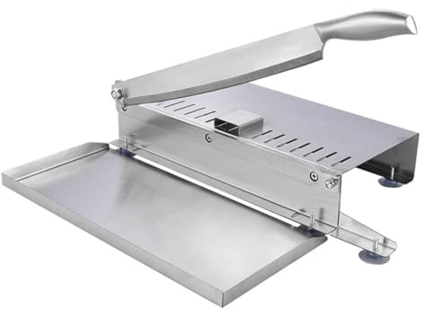 FUNNETOYU Trancheuse à Viande Manuelle En Acier Inoxydable, Coupe-bœuf Robuste Et Polyvalente, Utilisable Pour Viande, Légumes Et Fromage, Pour Usage Domestique Et Barbecue