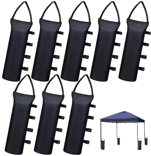 Pesos Carpas para Exteriores 8 Piezas 40 kg Saco Arena Oxford 800D | Estable y Fiable ante el Viento, Fácil de Transportar y Almacenar, Impermeable y Duradero, para Carpas, Toldos y Sombrillas