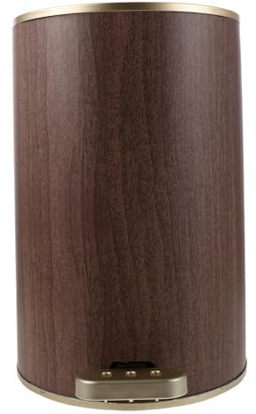 Didiseaon Poubelle Ronde Plastique avec Couvercle et Pédale Pied Corbeille Rétro pour Cuisine Chambre Salle de Bain Conteneur Hygiénique à Ouverture Pression Bac à Déchets Fonctionnel et