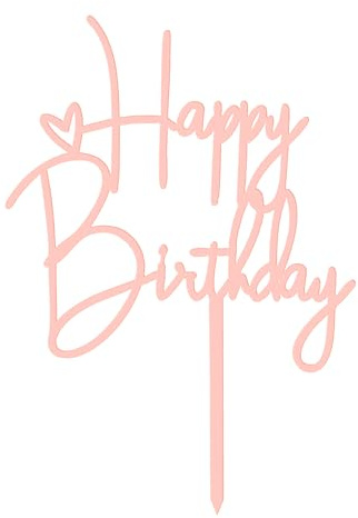 2pcs Happy Birthday Cake Toppers Rose gold Happy Birthday Cake Decorations Birthdays Decorations Birthdays Cakes Supplies for Celebrating Anniversary Party