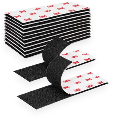 Dpm Tapes – Sistema de pegar y despegar técnico para tejidos, invisible para fijar cojines y revestimientos, removible sin residuos – 20mm x 100mm 10 pares