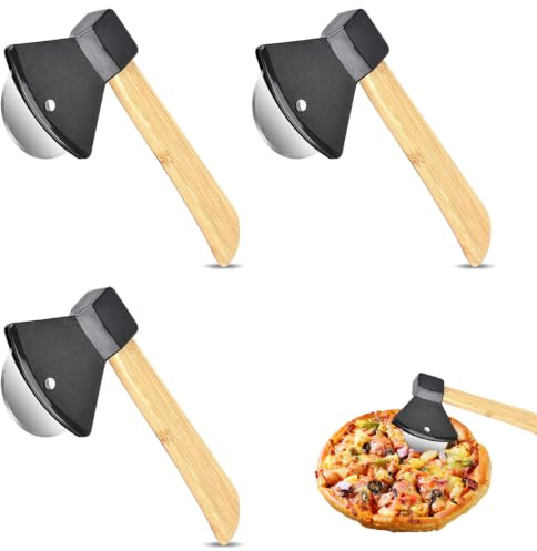 3 Piezas Cortador de Pizza Negro, Cortador Pizzas