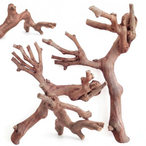 Nexfvor 2pcs Hamster Enrichment, Natural Grapevine Wood Hamster Cage Accessory For Climbing & Chewing