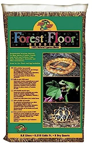 Zoo Med Forest Floor - Substrato Naturale per Terrario per Tartarughe di Terra e Rettili, Pacciame in legno di Cipresso, 8,8 Litri