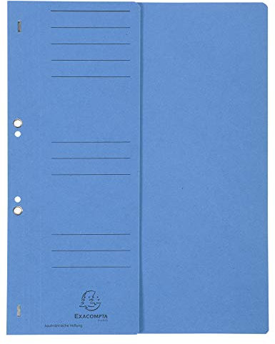 Exacompta 351607B Ösenhefter (Recycling-Karton, halber Vorderdeckel, Beschriftungsfeld, DIN A4) 1 Stück dunkelblau