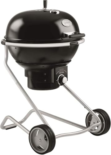 RÖSLE Holzkohle-Kugelgrill No.1 AIR F60, Hochwertiger Kohlegrill mit Air Control System, Deckelscharnier, Deckelthermometer, klappbarer Edelstahl-Grillrost, extra große Grillfläche und Grillraum