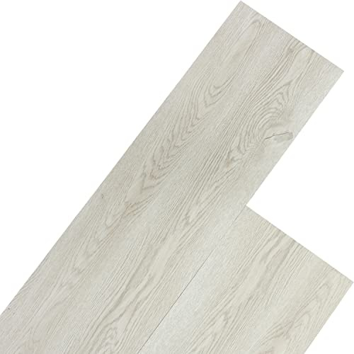 STILISTA Vinyl Laminat Dielen, 15 Dekors wählbar, 5,07 oder 20 m², rutschfest, wasserfest, schwer entflammbar - 20 m² Eiche klassisch weiß