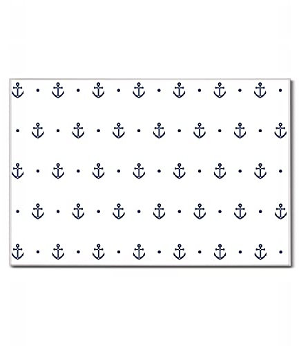 banjado Glas Magnettafel (90 x 60cm) - Magnetwand Glas - Magnetpinnwand als Memoboard - Pinnwand Magnettafel Küche, Büro, Kinderzimmer - Kleine Anker