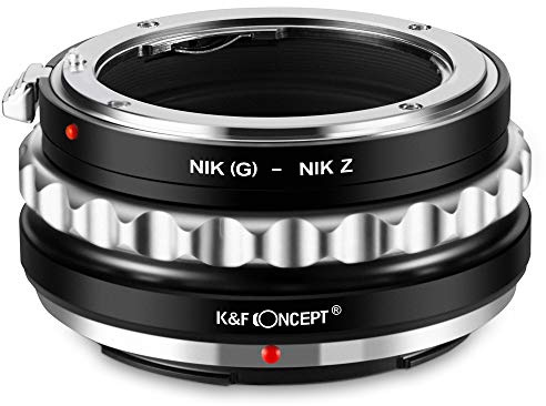 K&F CONCEPT G-NIK Z Mount Adapter Lens Ring, Kompatibel mit Nikon Z 7 und Ring, Kompatibel mit Nikon G/F/AI/D Objektiven an Nik Z 6 Vollformat-Spiegelreflexkameras