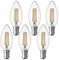 SD LUX Lot de 6 ampoules LED B15 Baïonnette à filaments vintage bougie C35, sans scintillement à vis Edison – 4 W (équivalent 40 W) 420 lm blanc chaud 2700 K, non variable.