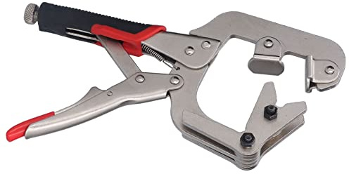 Welding Clamps, C Clamp Locking Pliers Chrome Vanadium Steel for Square Round Pipe Wood Cylinders