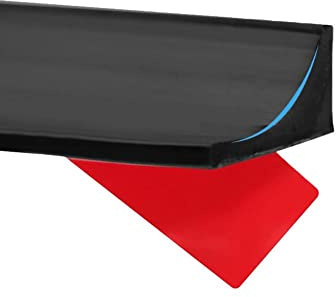 3 Meter Silikon Wasserstopper Dusche Schwallschutz Selbstklebend Begehbare Dusche Boden Wassersperre Duschschwelle Duschdichtung für Küchen,Bäder,Arbeitsplatte,20x12mm,(Schwarz,Einseitig Klebend)