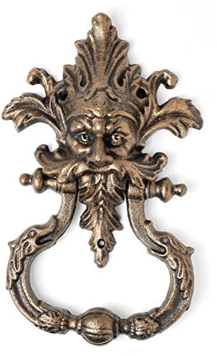Moritz Türklopfer Häuptling Bronze Antik Stil Gusseiesen Rustikal Türklingel Door Knocker Barock Türglocke Haustür Türdekoration Türgong