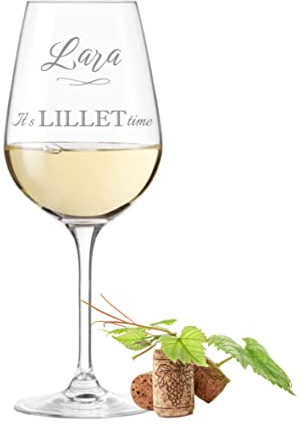 KS Laserdesign Leonardo Weinglas mit Gravur - it's Lillet time - mit Name, Personalisierte Lillet Gläser Geschenke Frauen, Männer, Freundin, Geburtstag, Weihnachten, 450ml