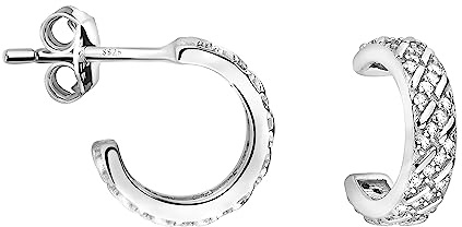 SOFIA MILANI - Boucles d'Oreilles pour Femme en Argent 925 - Clou d'Oreille en Forme de Pierre de Zircon - E2212