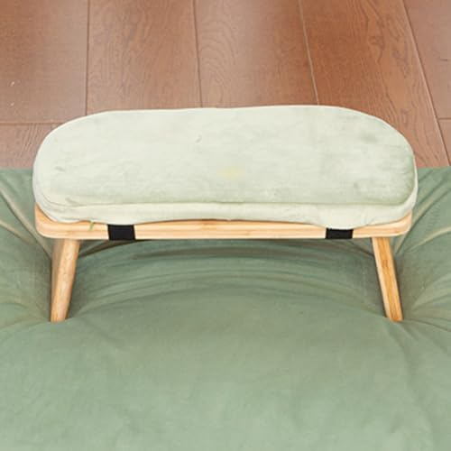 LuusMm Meditationsbank, Yoga-Bank, Ergonomische Meditationsbank, Stabile Gebetsbank Mit Meditationskissen Für Lange Meditationszeiten,Grün