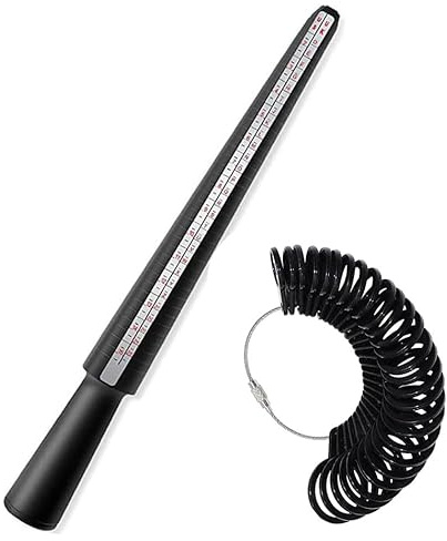 Ring Sizer UK, A-Z Ring Measurement Tool UK Sizes, Finger Ring Size Measure, Ring Sizer with Clear Scale, Easy to Use, Ring Size Gauge UK for Men Women