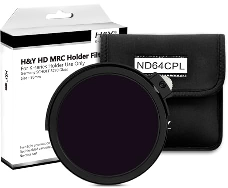 H&Y RevoSwift 95mm Drop-in ND64 & CPL 2-in-1 Filter, 6-Stop Neutral Density & Polarizer with Magnetic Frame for RevoSwift System, HD MRC Glass for Long Exposure Effects