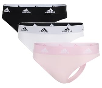 Adidas Thong (3pk) -Sport Active Comfort Cotton Mutandine a Perizoma, 933 Assortiti, XL (Pacco da 3) Donna