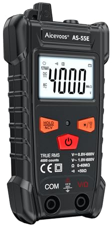 Aicevoos Multimeter Digitales Multimeter, 4000 Zähler DC AC Voltmeter Elektrischer Tester, Auto-Ranging Voltmeter Berührungsloser Spannungstester