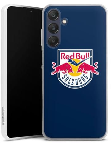 DeinDesign Slim Case extra dünn kompatibel mit Samsung Galaxy A25 5G Silikon Handyhülle transparent Hülle EC Red Bull Salzburg Offizielles Lizenzprodukt Eishockey
