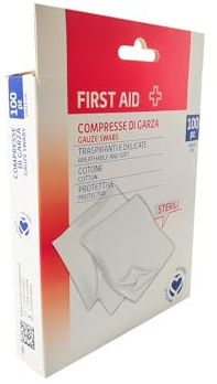 Compresse di Garza Sterili, 18x40 cm, 8 Pezzi