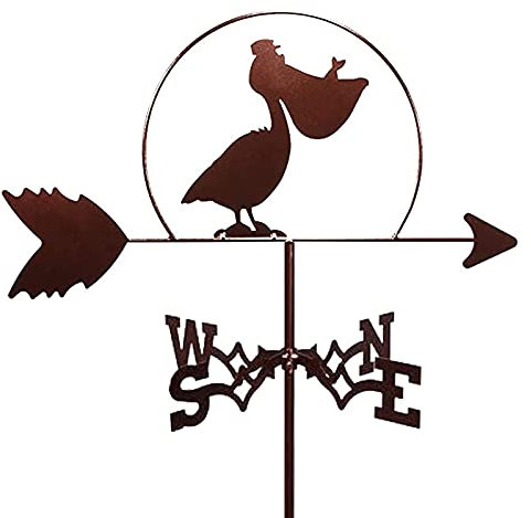 Girouette Oiseau Motif Décoration Jardin Cour Décoration, Acier Inoxydable Girouette Farm Scene Jardin Cour Décoration/Oiseaux 4