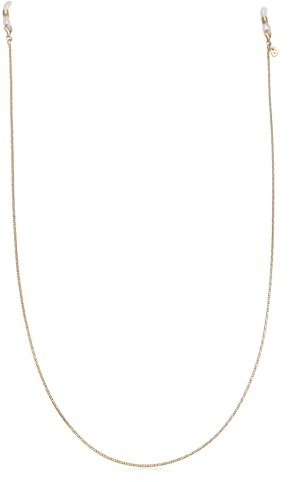Kuzzoi Brillenband Brillenkette für den Mann aus 925 Sterling Silber 24K vergoldet handgefertigte Kordelkette für Sonnen- und Lesebrillen mit Gummiband Schlaufen Länge ca. 70 cm