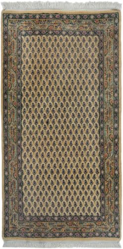 Nain Trading Indo Mir 71x141 Handgeknüpft Orientteppich Läufer Teppich Wolle Indien