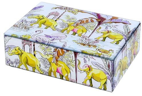 JINQIGG Versatile Jewelry Storage Box Stylish Glass Jewelry Container Strorage Box for Rings and Necklaces Collection