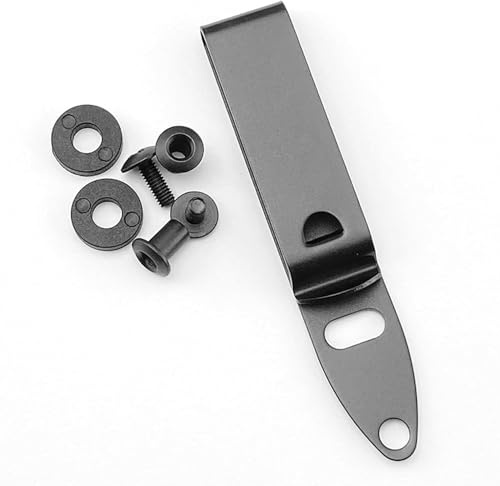 Kydex Werkzeugset, schwarzes Messerscheiden-Set, Edelstahl, Universal-Metall-Gürtelclip für Messerscheiden, Holster-Gürtelclip (8,4 cm)