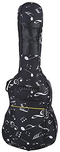 Hiraith Softcase für Akustikgitarre, Wasserdicht und Langlebig, 39/40/41 Zoll, Tasche mit Doppelten Riemen und Taschen für Musikzubehör, Reisen und Outdoor-Aktivitäten,