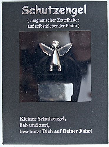 Schutzengel Magnet Zettelhalter Engel silber Parkschein Nachrichten Halter