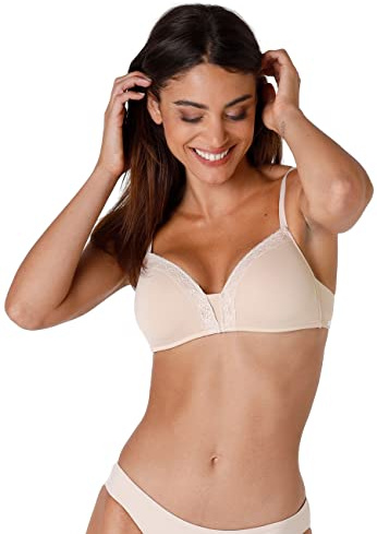 Lovable Reggiseno Balconette Senza Ferretto in Microfibra | Coppe Leggermente Imbottite | Comfort Invisibile sotto Abiti | Intimo Sensual Touch Donna, Skin, 34 / 3B