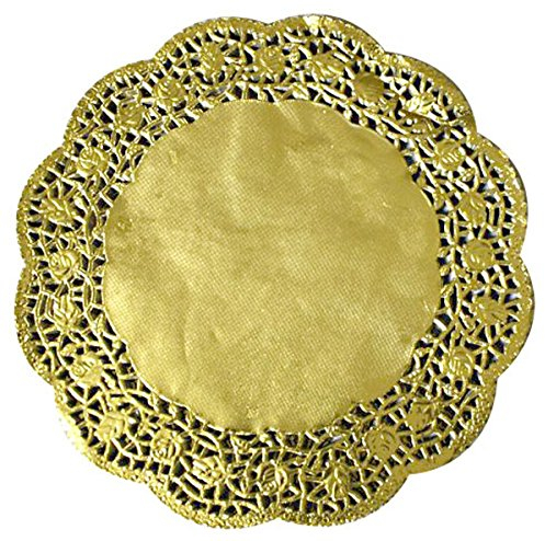 TAMLED Tortenspitzen rund 27 cm 100 Stück gold