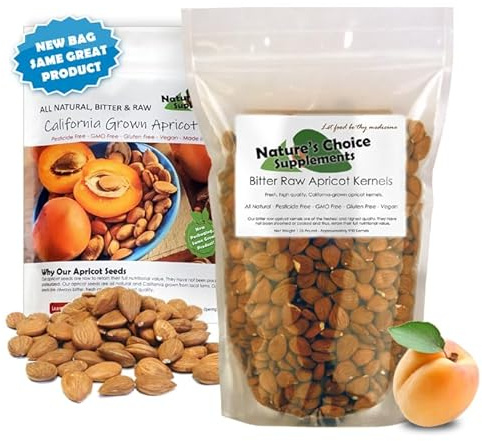Apricot Seeds California Grown Bitter Raw 100% All Natural From Organic Farms 1 LB