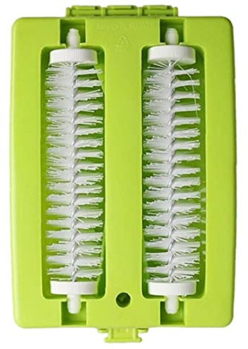 Ayrsjcl Teppichabwehrbürste Doppelbürste Kopf Handheld Tischbürste Kunststoff Kehrmaschine Krümel Schmutz Reiniger Roller Werkzeug (zufällige Farbe)