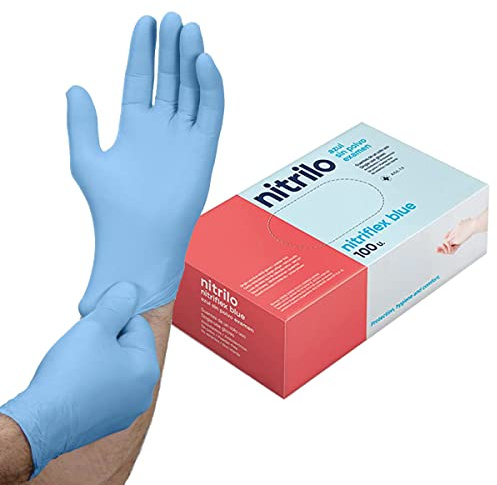 Sumedtec Nitrilhandschuhe, Größe S, Einweghandschuhe, Nitrilhandschuhe, Blau, Einweghandschuhe, Nitrilhandschuhe, puderfreie Handschuhe, blaue Handschuhe (LATEX FREE)