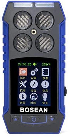 GCX Preciso Rilevatore di Gas a Quattro in Uno Monossido di Ossigeno combustibile monossido di idrogeno solforato e rilevatore di concentrazione di Gas dannoso Rileva (Color : Picture Color)