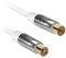Ekon cavo antenna TV, cavo antenna, maschio femmina, 1.8 metri, 90 dB, adattatore incluso, per TV, smart TV, decoder, digitale terrestre