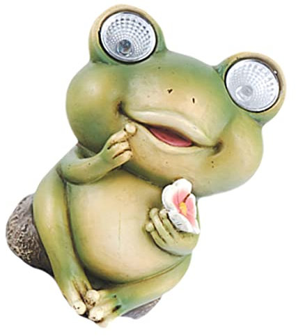 Yardwe Outdoor Solar Frog Lamp Süße Tierlampe Für Garten Und Solarbetriebene Deko Für Haus Und Garten Hochwertiges Harzmaterial Für Partys Und Besondere Anlässe