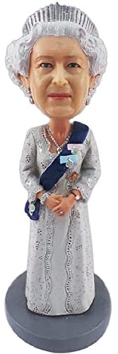 Handgefertigte britische Prinzessin Elizabeth Alexandra Mary Windsor Wackelkopf-Spielfigur Queen Elizabeth II Figur Wackelkopf Actionfigur