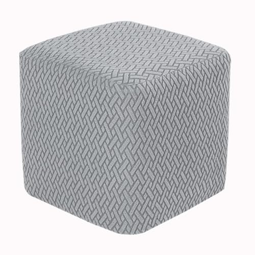 HHONGWYT Fußhocker Bezug 45x45cm Quadratisch Ottomane Schonbezug Samt Hocker Bezug Ottomane 38x38/ 40x40/50x50cm Stretch Husse für Fußhocker Überzug Hocker Abdeckung Waschbar,#7,45x45x45cm