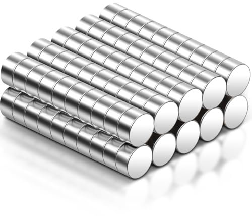 Aenienoe 100-pack minimagneter 2 x 1 mm små magneter starka för hantverk rund magnet för miniatyrer neodym magneter för whiteboard board board kylskåp gör-det-själv