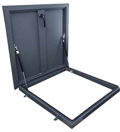 Tapa Acceso for Pozos de Metal/sótanos, Tapa de Escotilla de Techo con Sello de Goma, Apertura A 90°, Tapa De Sótano/ático Exterior, A Prueba De Polvo, Pozo de Inspección, Puerta De Seguridad(100x100c